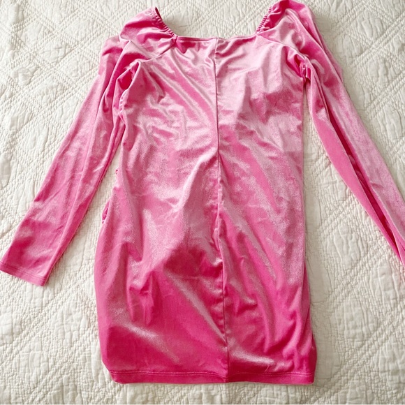 COPY - ☼ Velvet Drawstring Mini Dress - Picture 3 of 5